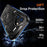 For iPhone 16 Magnetic Case Ring Kickstand PC + TPU Hybrid Phone Cover - Black - 5