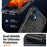 For iPhone 16 Magnetic Case Ring Kickstand PC + TPU Hybrid Phone Cover - Black - 7