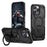 For iPhone 16 Pro Magnetic Case Ring Kickstand PC + TPU Hybrid Phone Cover - Black - 1