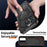 For iPhone 15 Pro Max Magnetic Case Ring Kickstand PC + TPU Hybrid Phone Cover - Black - 4