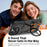 For iPhone 15 Pro Max Magnetic Case Ring Kickstand PC + TPU Hybrid Phone Cover - Black - 6