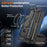 For iPhone 14 Magnetic Case Ring Kickstand PC + TPU Hybrid Phone Cover - Black - 3