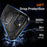 For iPhone 14 Magnetic Case Ring Kickstand PC + TPU Hybrid Phone Cover - Black - 5