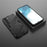 Hard PC + Soft TPU Case for Samsung Galaxy S23, Scratch-resistant Kickstand Cell Phone Cover - Black - 7