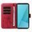 For Sony Xperia 10 VII Leather Wallet Case with Strap Dandelion Imprint Phone Stand Cover - Red - 2