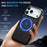 LC.IMEEKE L6 For iPhone 17 Pro Case PU Leather Coated PC TPU Phone Cover Compatible with MagSafe - Black - 5