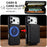 LC.IMEEKE L6 For iPhone 18 Pro / 17 Pro Magnetic Case Detachable Zipper Wallet Leather Coated PC + TPU Phone Cover - Black - 6
