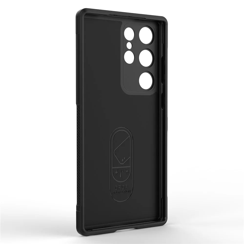 Anti-fall Phone Cover for Samsung Galaxy S23 Ultra, Soft TPU Protective Cell Phone Case - Black - 6