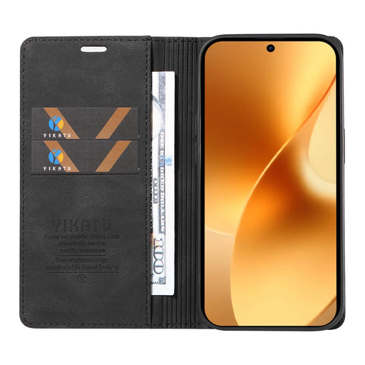YIKATU For Realme 15 Pro 5G / Realme 15 5G Leather Cover  YK-004 Skin-Touch Wallet Phone Cases - Black - 2