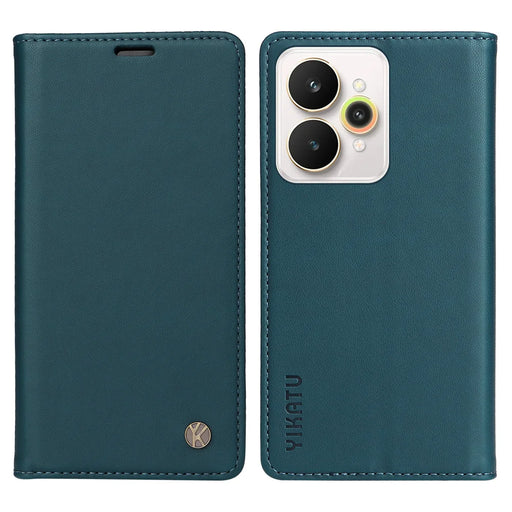 YIKATU For Realme 15 Pro 5G / Realme 15 5G Phone Cases  Magnetic Closure PU Leather Mobile Cover - Green - 1