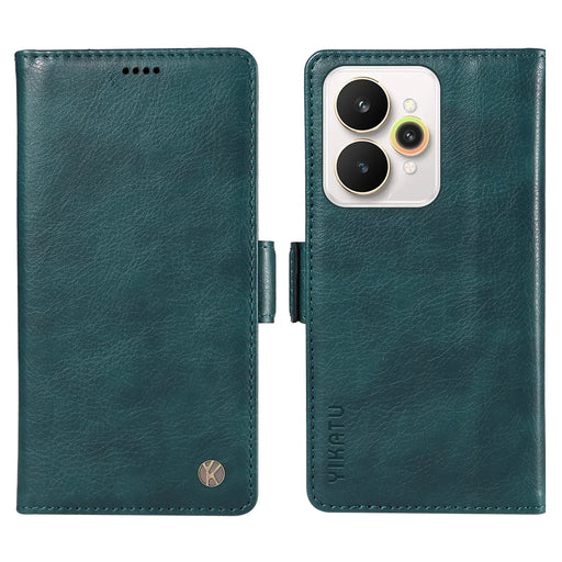 YIKATU For Realme 15 Pro 5G / Realme 15 5G Case  YK-007 Litchi Texture PU Leather Wallet Phone Cover - Blue - 1
