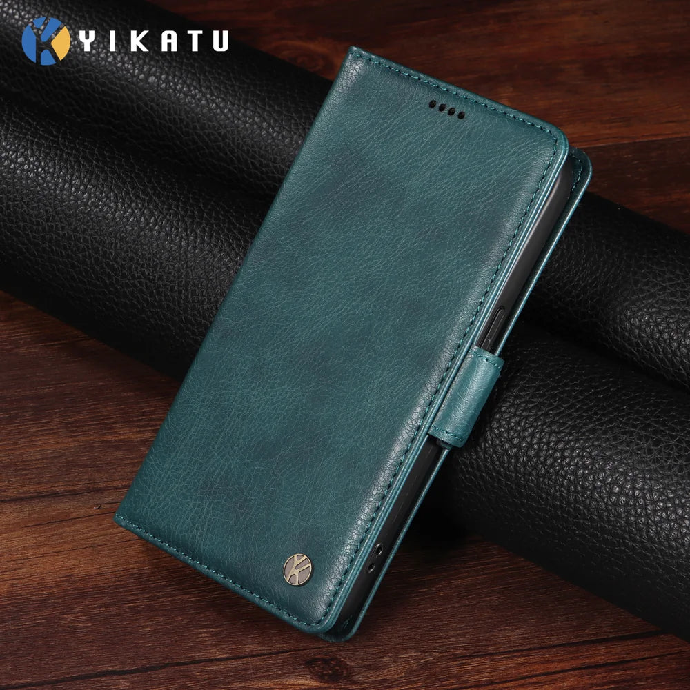 YIKATU For Realme 15 Pro 5G / Realme 15 5G Case  YK-007 Litchi Texture PU Leather Wallet Phone Cover - Blue - 4