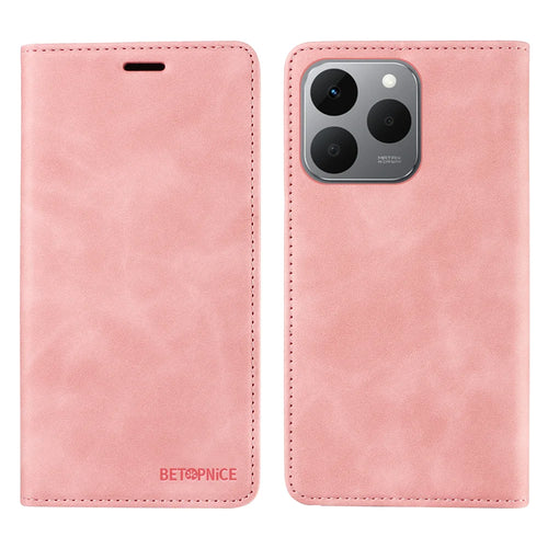 BETOPNICE For Realme 15T 5G Case  Magnetic Closure RFID Blocking Wallet Stand Leather Phone Cover - Pink - 1