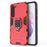 For Samsung Galaxy S23+ Ring Holder Kickstand Phone Case PC + TPU Dual Layer Protection Shockproof Cover - Red - 1