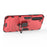 For Samsung Galaxy S23+ Ring Holder Kickstand Phone Case PC + TPU Dual Layer Protection Shockproof Cover - Red - 3