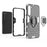 For Samsung Galaxy S23+ Ring Holder Kickstand Phone Case PC + TPU Dual Layer Protection Shockproof Cover - Red - 7
