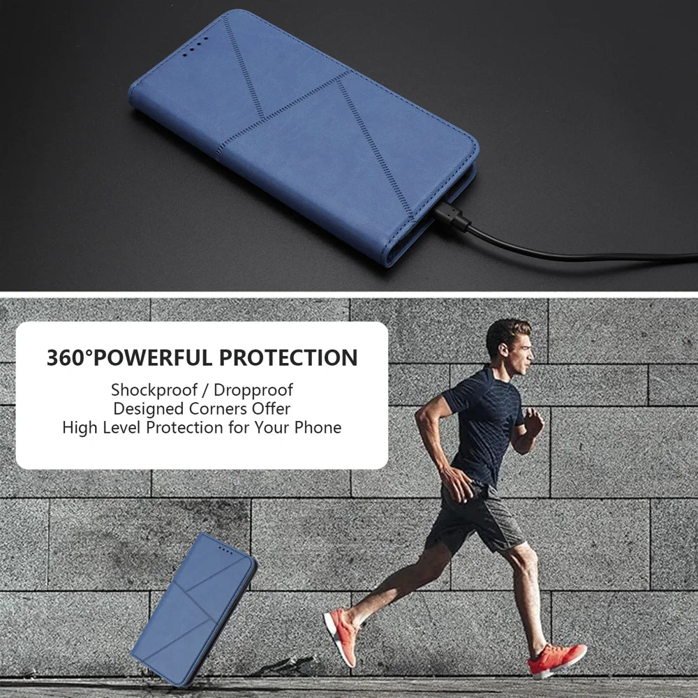 For Sony Xperia 10 VII Wallet Case Magnetic Closure Leather Flip Phone Cover with Stand - Royal Blue - 3