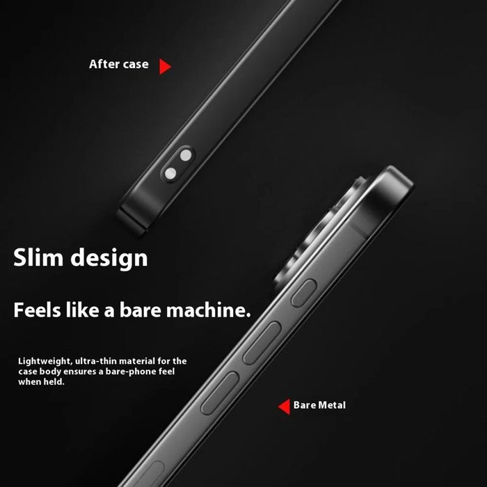 For iPhone 16 Pro Max Case Lens Film Hard PC Matte Phone Cover Compatible with MagSafe - Black - 3