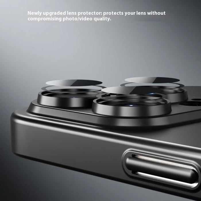 For iPhone 16 Pro Max Case Lens Film Hard PC Matte Phone Cover Compatible with MagSafe - Black - 5