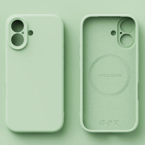 YCADEN For iPhone 17 Case Compatible with MagSafe Precise Cutouts TPU Phone Back Cover - Grass Green - 1