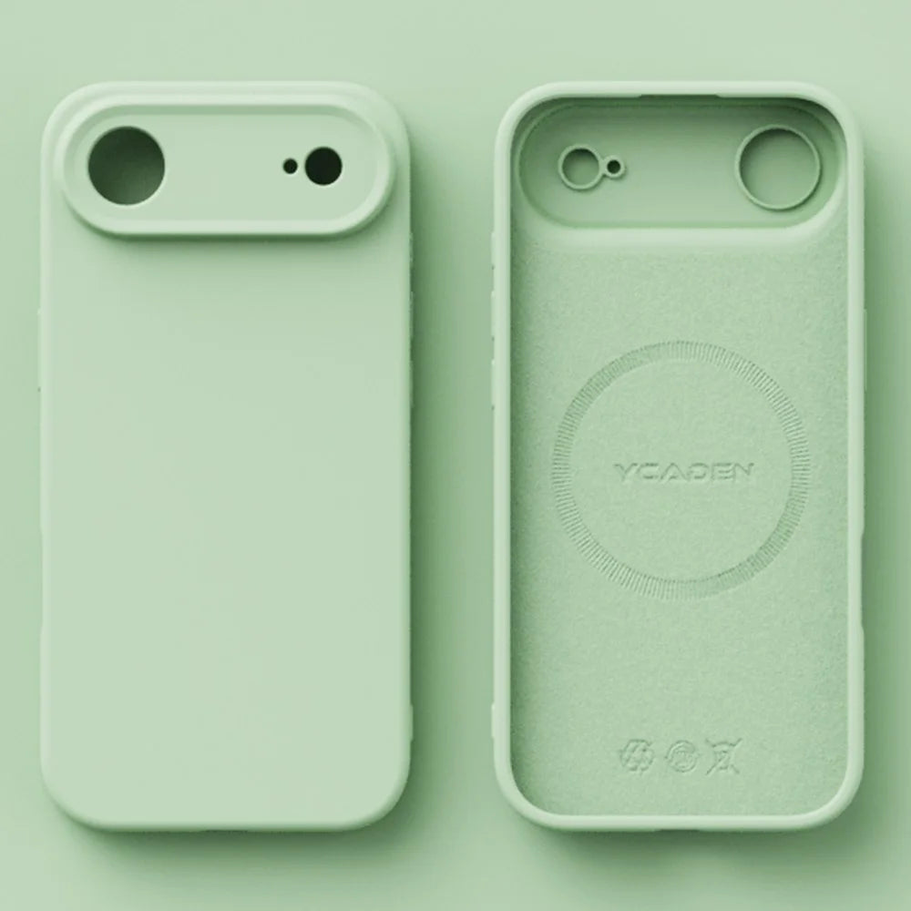 YCADEN For iPhone Air Case Compatible with MagSafe Precise Cutouts TPU Phone Back Cover - Grass Green - 1