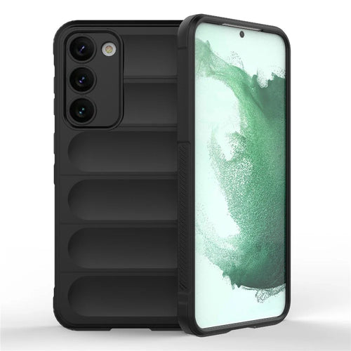 Cell Phone Case for Samsung Galaxy S23, Flexible TPU Drop Protection Rugged Back Cover - Black - 1