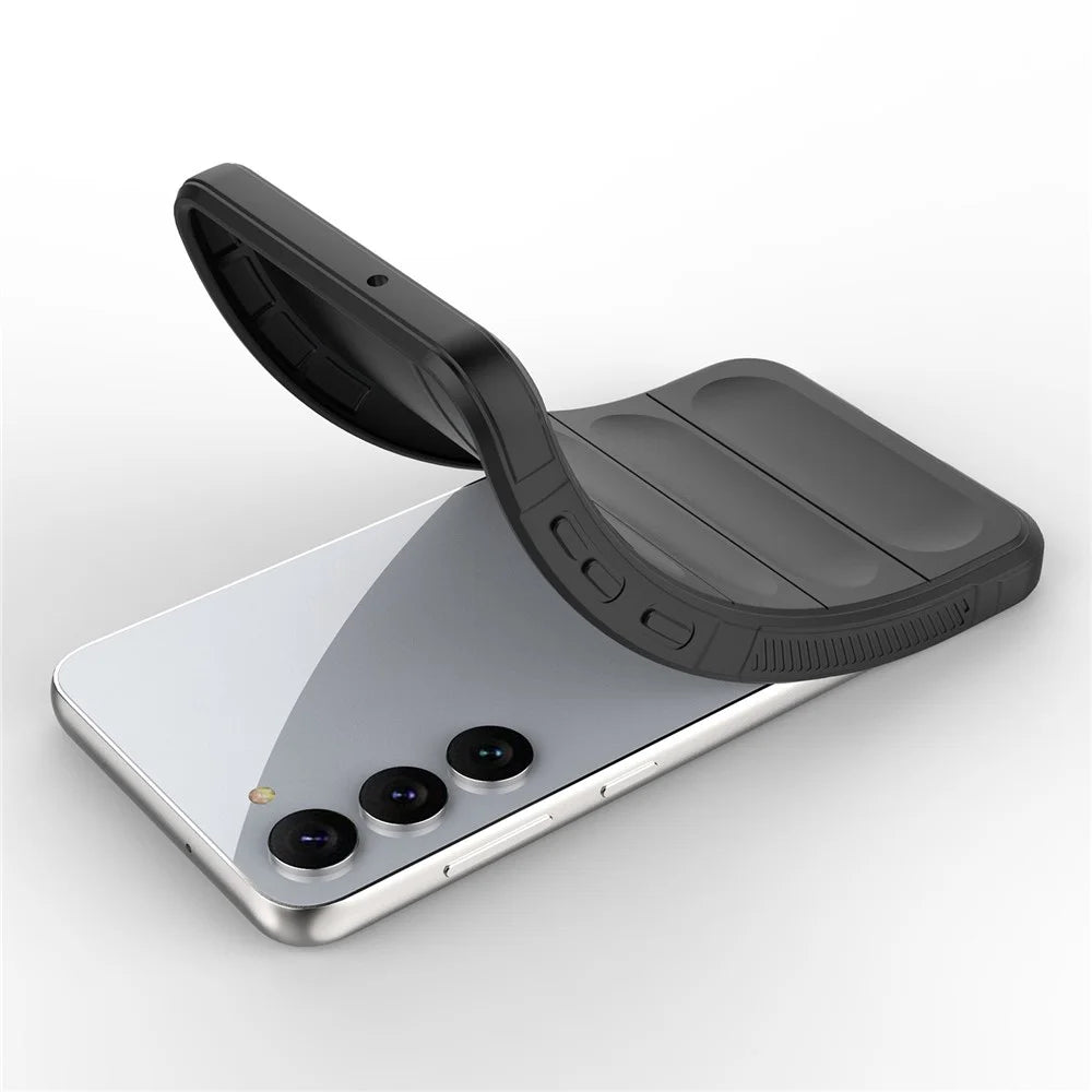 Cell Phone Case for Samsung Galaxy S23, Flexible TPU Drop Protection Rugged Back Cover - Black - 6