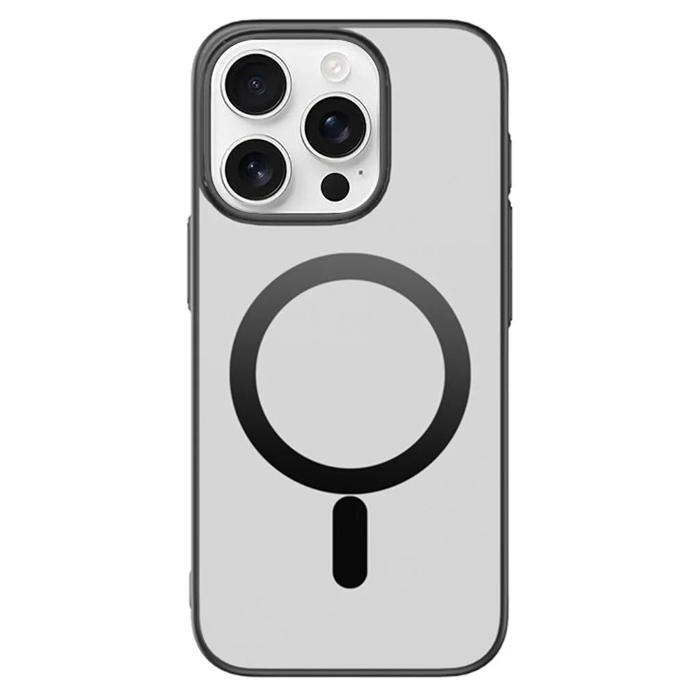 For iPhone 16 Pro Case Compatible with MagSafe Nano-Molecular Coating PC + TPU Phone Cover - Black - 1