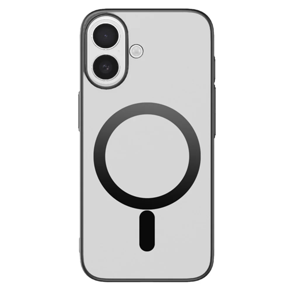 For iPhone 16 Case Compatible with MagSafe Nano-Molecular Coating PC + TPU Phone Cover - Black - 1