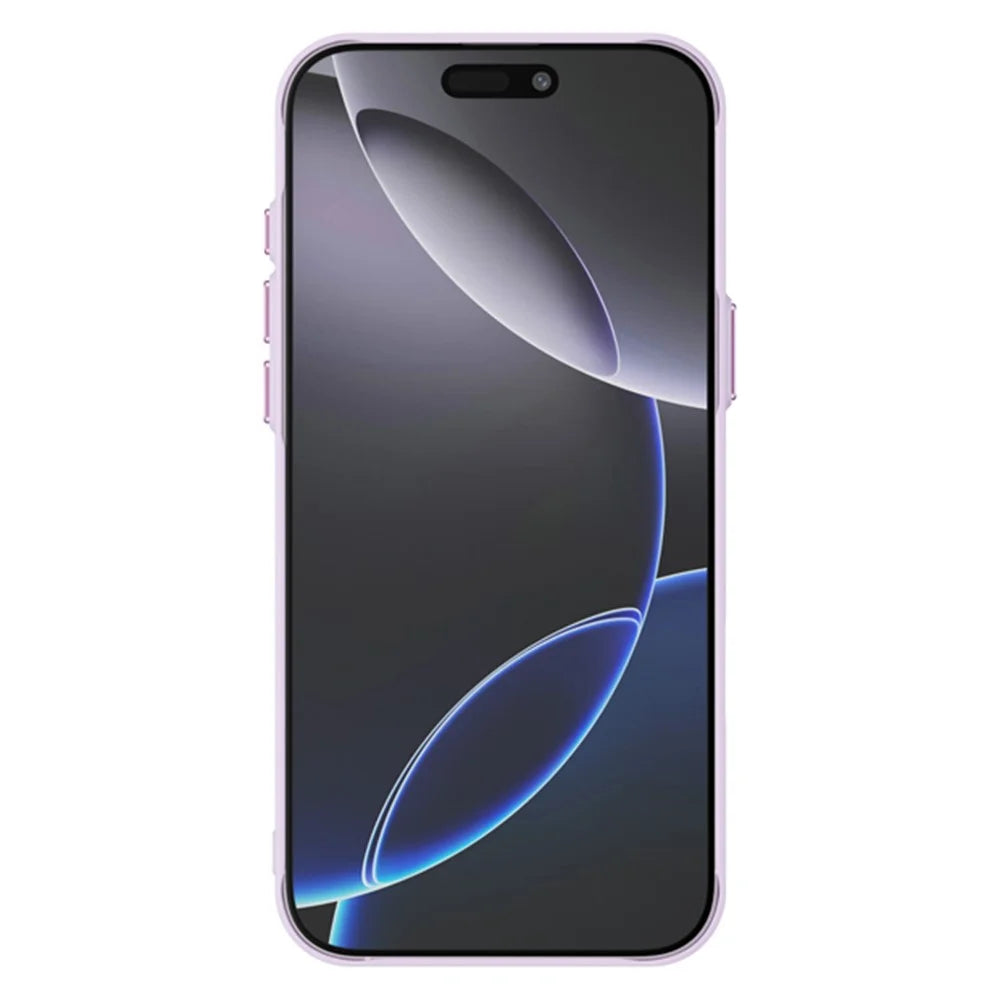 For iPhone 16 Pro Max Magnetic Case Plant-based Fiber + PC Phone Cover with Metal Lens Frame - Pink Purple - 2