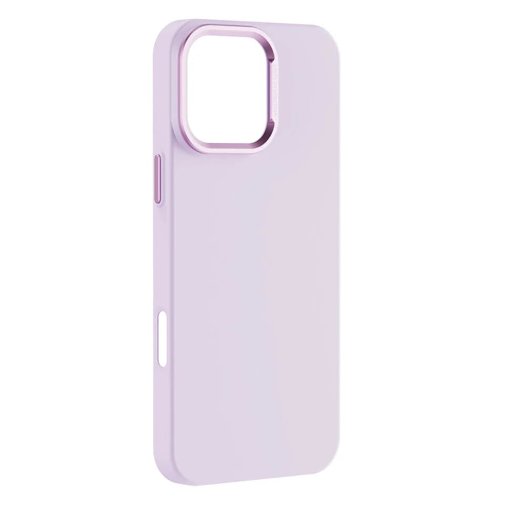 For iPhone 16 Pro Max Magnetic Case Plant-based Fiber + PC Phone Cover with Metal Lens Frame - Pink Purple - 3
