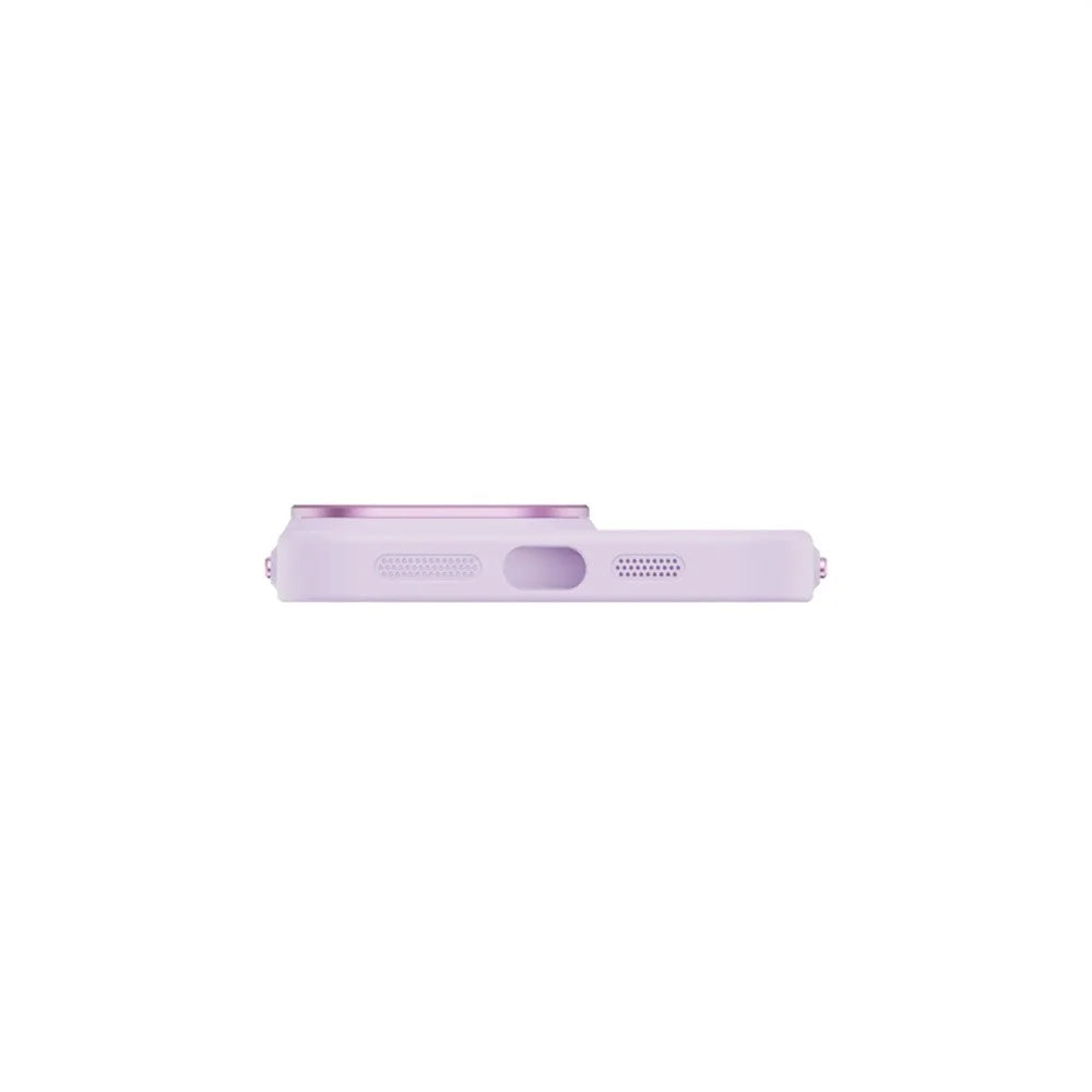 For iPhone 16 Pro Max Magnetic Case Plant-based Fiber + PC Phone Cover with Metal Lens Frame - Pink Purple - 5