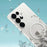 For Samsung Galaxy S24 Ultra Magnetic Case Corrugated Texture Hard PC Phone Cover - Transparent White - 5