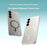 For Samsung Galaxy S24 Magnetic Case Corrugated Texture Hard PC Phone Cover - Transparent White - 3