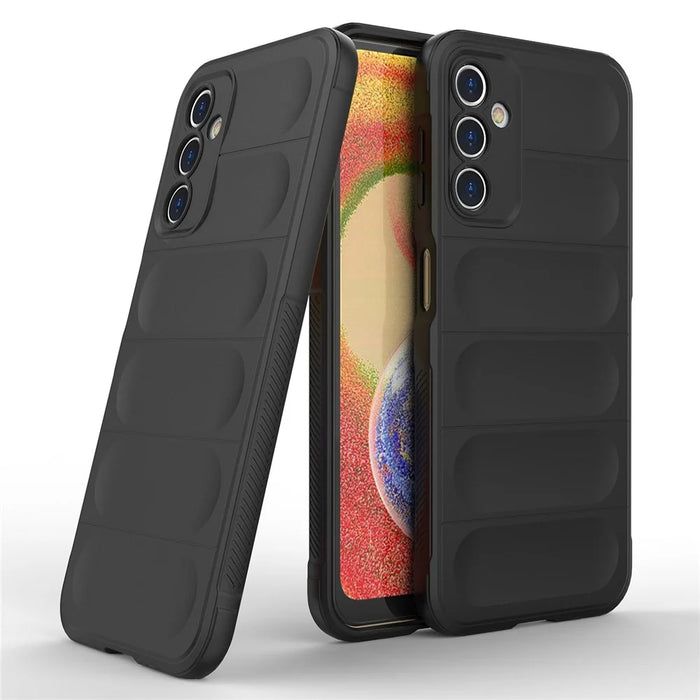 For Samsung Galaxy A14 5G / A14 4G Flexible TPU Rugged Phone Case Anti-scratch Protective Cover - Black - 2