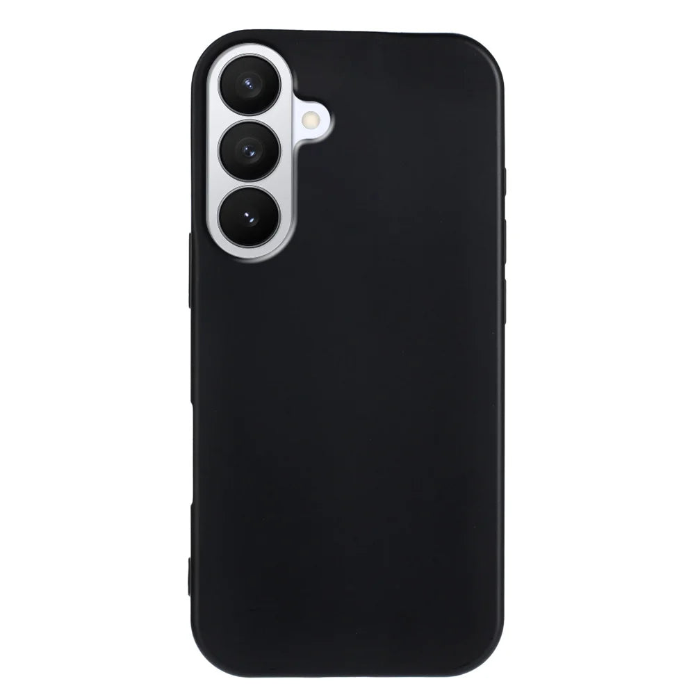 For Samsung Galaxy S26 TPU Case Soft Matte Anti-fingerprint Phone Back Cover - Black - 6