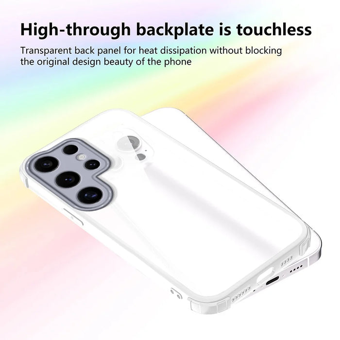 For Samsung Galaxy S25 Ultra Case Reinforced Corner Shockproof TPU + Acrylic Phone Cover - White - 3