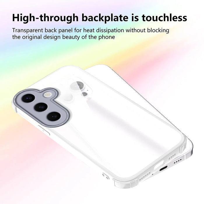 For Samsung Galaxy S25 FE Case Reinforced Corner Shockproof TPU + Acrylic Phone Cover - White - 3