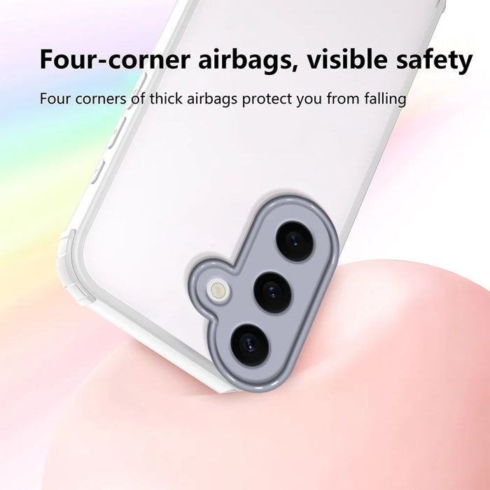 For Samsung Galaxy S25 FE Case Reinforced Corner Shockproof TPU + Acrylic Phone Cover - White - 5