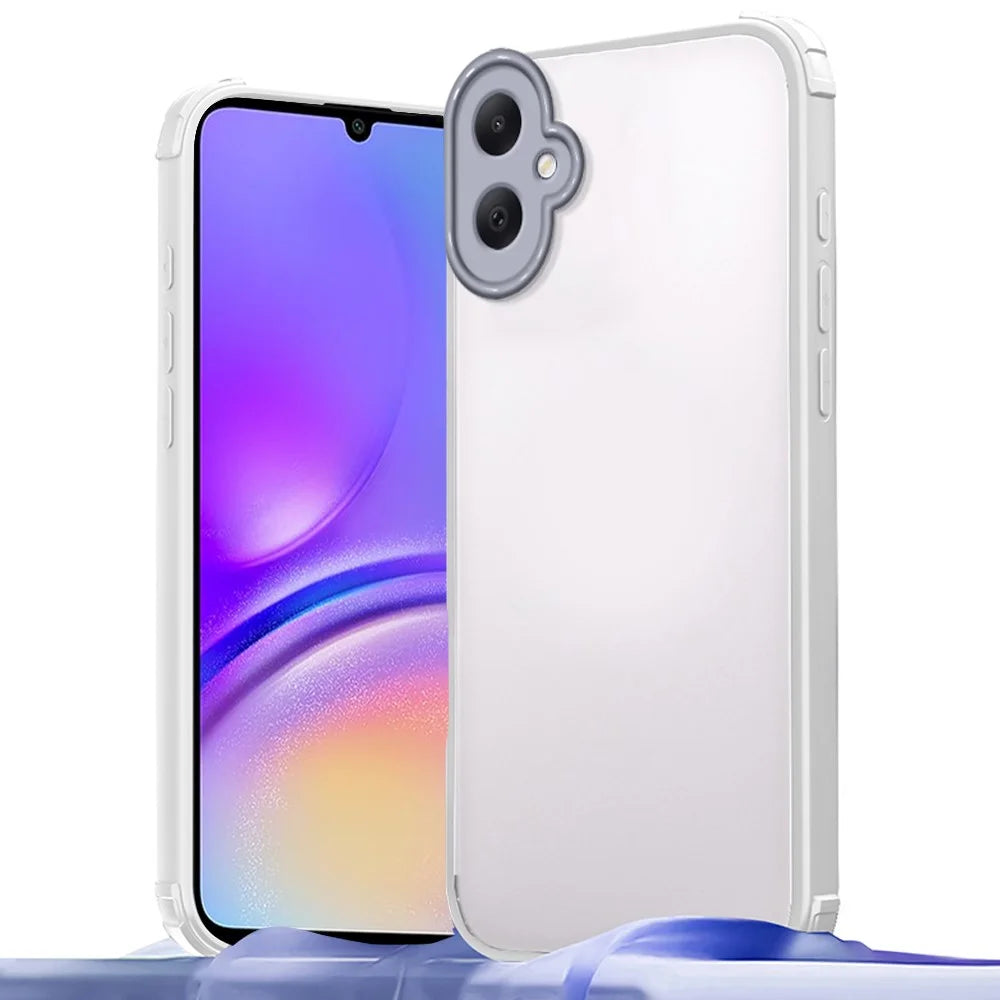 For Samsung Galaxy A05 4G Case Reinforced Corner Shockproof TPU + Acrylic Phone Cover - White - 1