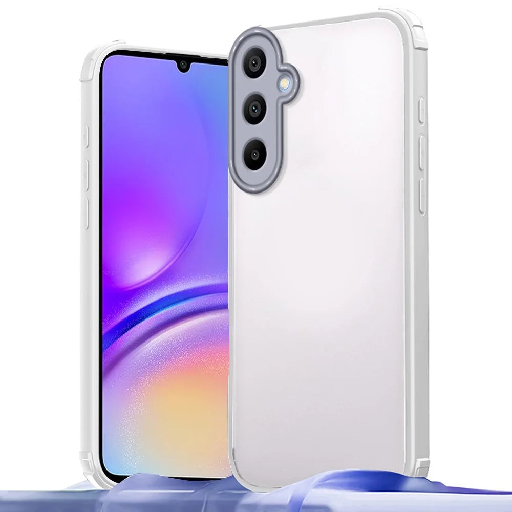 For Samsung Galaxy A05s 4G Case Reinforced Corner Shockproof TPU + Acrylic Phone Cover - White - 1
