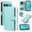 For Sony Xperia 10 VII Wallet Case Rhombus Leather Phone Cover with Strap - Green - 1