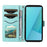 For Sony Xperia 10 VII Wallet Case Rhombus Leather Phone Cover with Strap - Green - 2