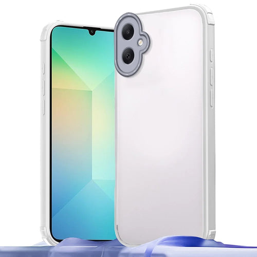 For Samsung Galaxy A06 5G Case Reinforced Corner Shockproof TPU + Acrylic Phone Cover - White - 1