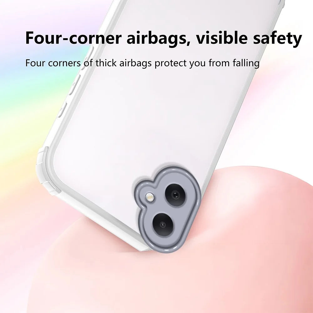 For Samsung Galaxy A06 5G Case Reinforced Corner Shockproof TPU + Acrylic Phone Cover - White - 5