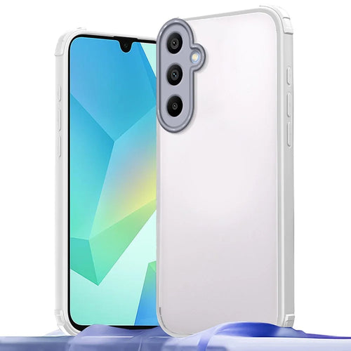 For Samsung Galaxy A16 4G / 5G Case Reinforced Corner Shockproof TPU + Acrylic Phone Cover - White - 1