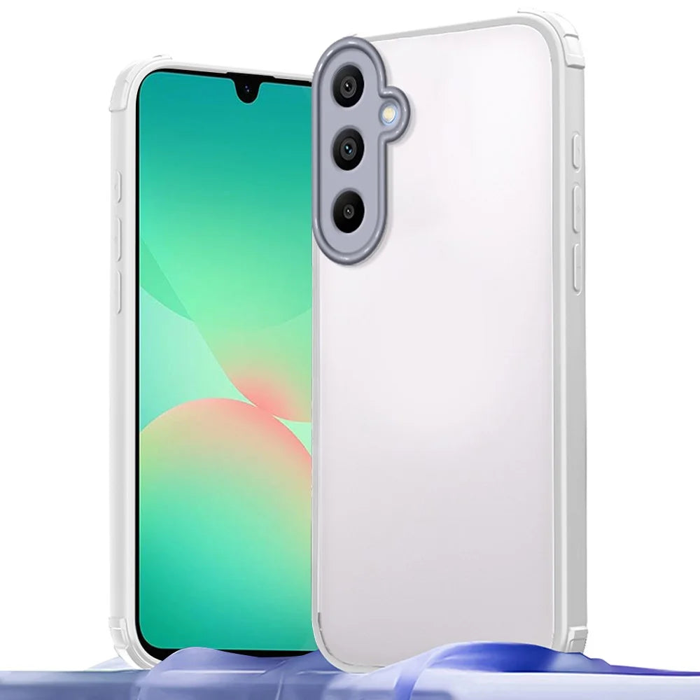 For Samsung Galaxy A26 5G Case Reinforced Corner Shockproof TPU + Acrylic Phone Cover - White - 1