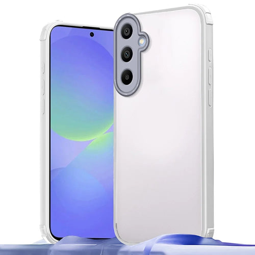 For Samsung Galaxy A36 5G Case Reinforced Corner Shockproof TPU + Acrylic Phone Cover - White - 1