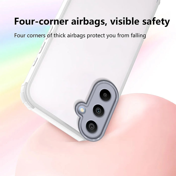 For Samsung Galaxy A56 5G Case Reinforced Corner Shockproof TPU + Acrylic Phone Cover - White - 5