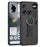 GKK For Nothing Phone (3) 5G Case Hard PC Protective Phone Cover with Wrist Strap Ring Holder - Black - 1